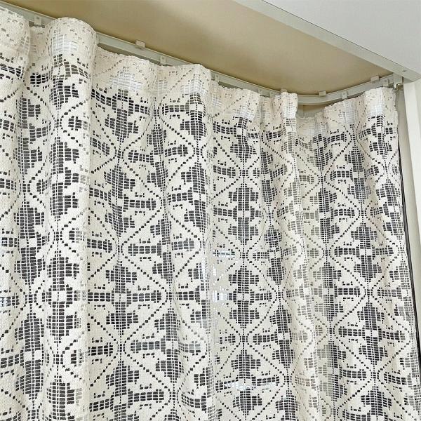 カエイレース(Kaei-lace) 加栄レース 日本製 綿混レース 出窓 小窓 スタイルカーテン ベ...