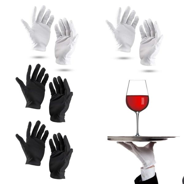 [EsiFare] 綿手袋 コットン 手袋 2色 2サイズ 4双セット 薄手 快適 手荒れ 保湿 滑...