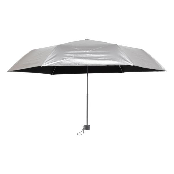 アスティ(Asty) 晴雨兼用 完全遮光 耐風 無地 シルバーコーティング ミニ折傘 シルバー 55...