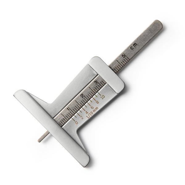 SCITOOLS デプスゲージ タイヤ溝ゲージ 収納袋付き 測定範囲0〜50mm ステンレス製 車 ...