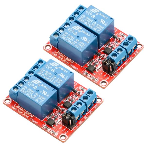 RUIZHI 2個 リレーモジュール高低レベル トリガー 拡張ボード Raspberry PiArd...