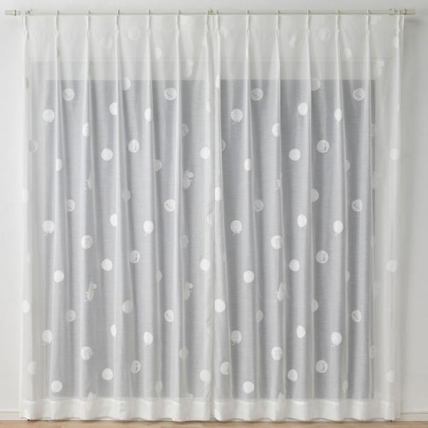 スミノエ MOOMIN おしりドット ボイル カーテン シアー 1枚入 100×176cm W 34...