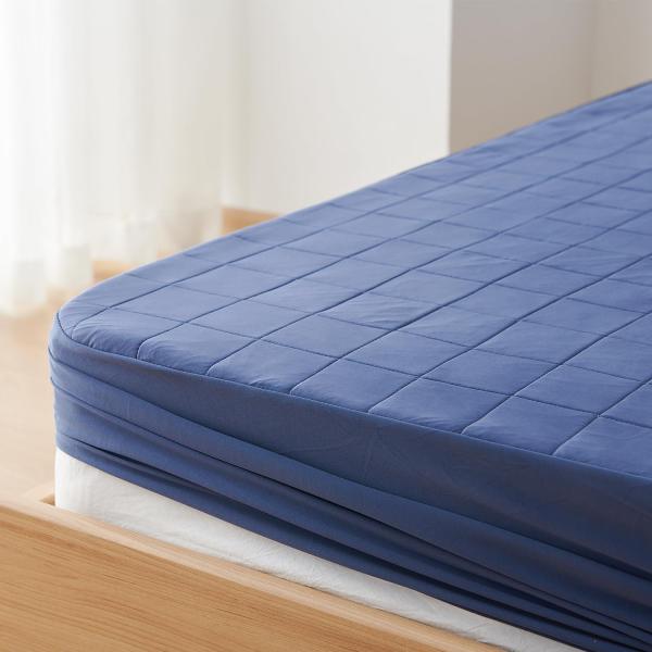 クモリ(Kumori) 夏用 ボックスシーツ シングル 接触冷感×通気速乾 パッド一体型ボックスシー...