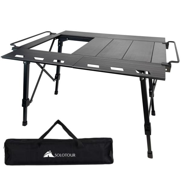 Solotour IGTテーブル アウトドア テーブル キャンプ 折り畳み アルミ 調節可能 軽量 ...