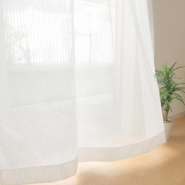 [植田蚊帳] 閉めても明るい！ レースカーテン 幅150cm × 丈133cm 1枚入り 日本製 部...