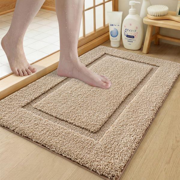 DEXI バスマット 速乾 お風呂マット 高吸水力 足拭きマット 滑り止め 洗える マイクロファイバ...