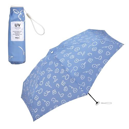 2025【超コンパクト・軽量】Wpc. 折りたたみ傘 ベビーアンブレラ グラフィティフラワー ブルー...