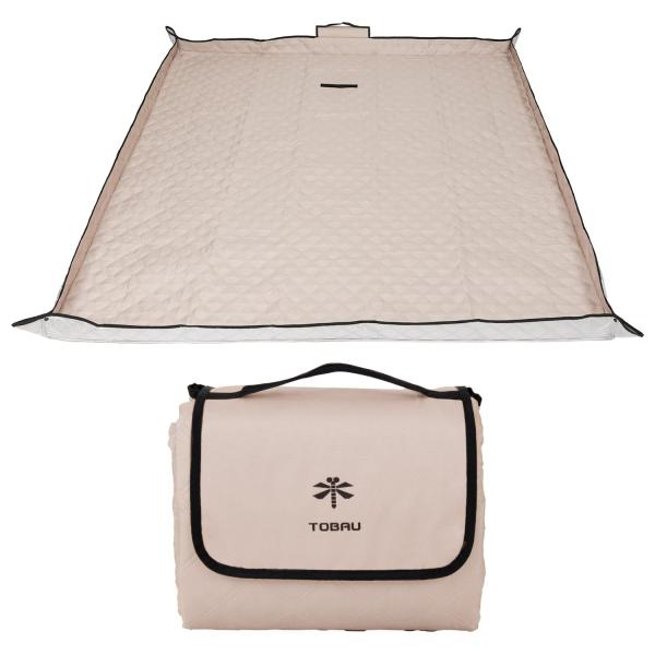 [TOBAU] レジャーシート 厚手 フチ自立 200×200cm 大判 アルミ 防水 キルティング...