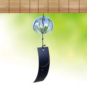風鈴 ガラス風鈴 手作り風鈴 蒔絵仕上げ[はごろもバルーン風鈴]さくら