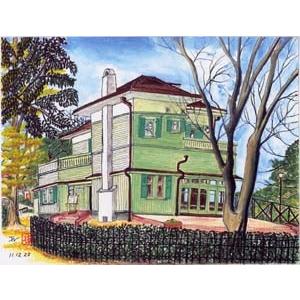 絵画 インテリア 玄関 アート 水彩画 横浜 エリスマン邸 : 西田創作