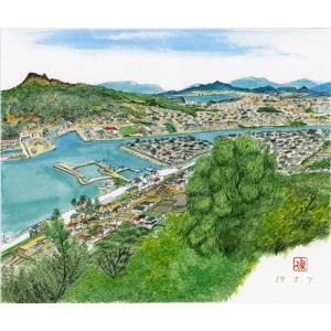 絵画 インテリア 玄関 アート 風景画 水彩 奥祖谷 二重かずら橋 : 西田