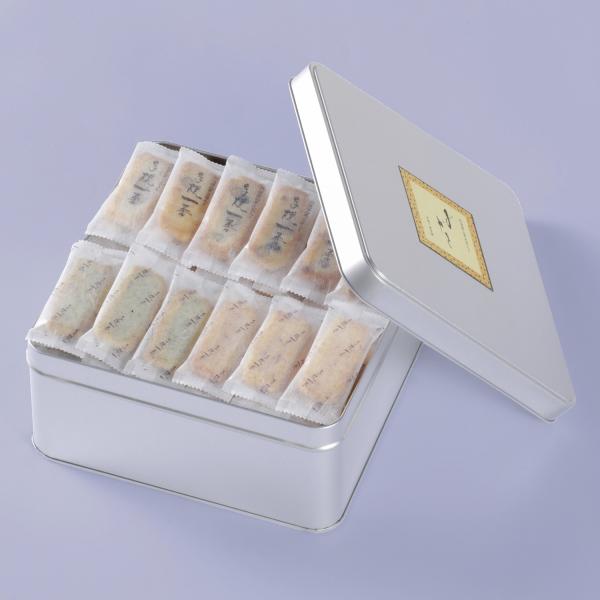 【豆・海老・青のりおかき】進物缶　3種詰め合わせ