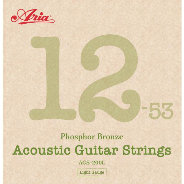 Aria アコースティックギター弦 アコギ弦 フォスファーブロンズ ライトゲージ  フォークギター ...