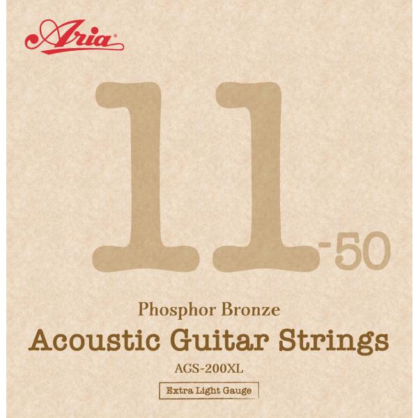 Aria アコースティックギター弦 アコギ弦 フォスファーブロンズ エクストラライトゲージ  フォー...