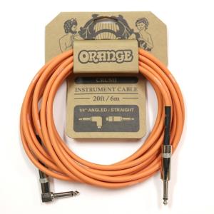 Orange オレンジ 楽器用 シールド ケーブル 6m L字とストレートフォーン CA037｜nishigaku