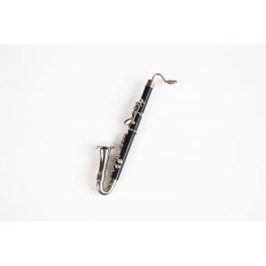 ミニチュア楽器（フィギュア）バスクラリネット 黒 金属製