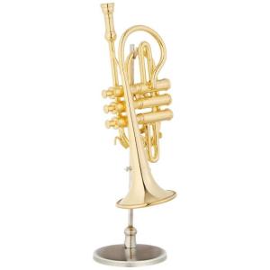 ミニチュア楽器（フィギュア）アルトサックス カラーゴールド 金属 1/6