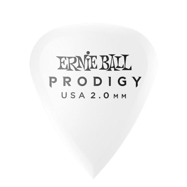 ERNIE BALL ピック6枚パック PRODIGY 白 スタンダード型2.0mm　EB9202 ...