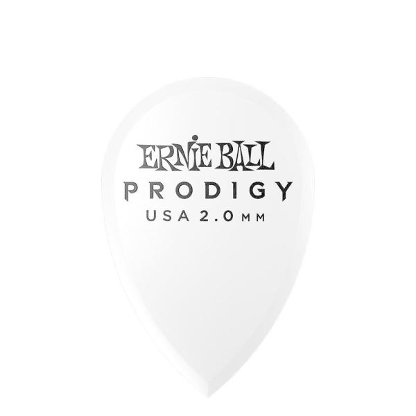 ERNIE BALL ピック6枚パック PRODIGY 白 ティアドロップ型2.0mm　EB9336...