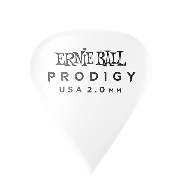 ERNIE BALL ピック6枚パック PRODIGY 白 シャープ型2.0mm　EB9341 買い...