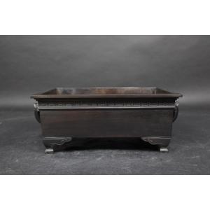 紫檀一重バチ足生地机座卓 浅井美好 4尺5寸 唐木 座卓 (座敷机) 日本