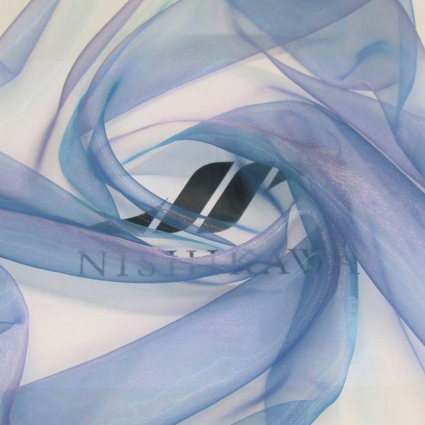 シャイニーシャンブレーオーガンジー （13890N） 色番:8 ライラック×ターコイズ　衣装 　舞台...