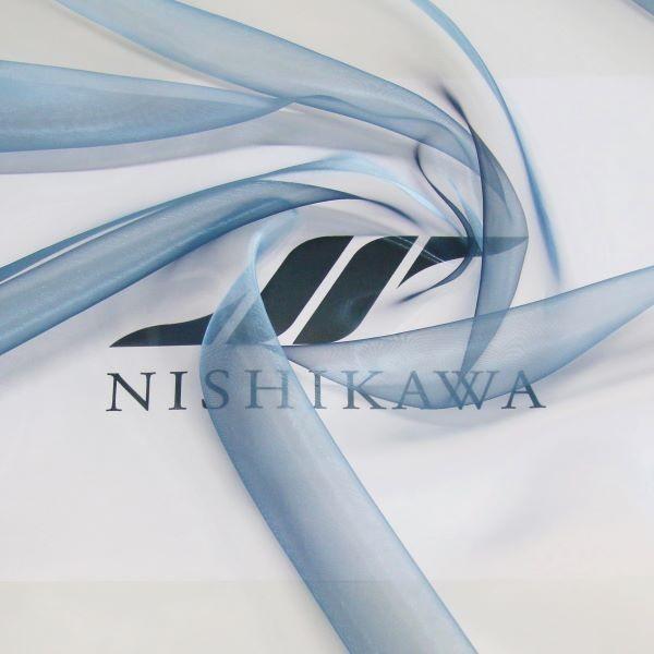 オーガンジー　マイクロオーガンジー (MR10423)　色番号93　グレイッシュブルー　ストール、ド...