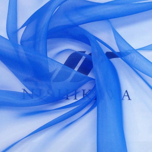 オーガンジー (MR2040-1)　色番号302　ロイヤルブルー　生地　装飾、ウエディング　ベビード...