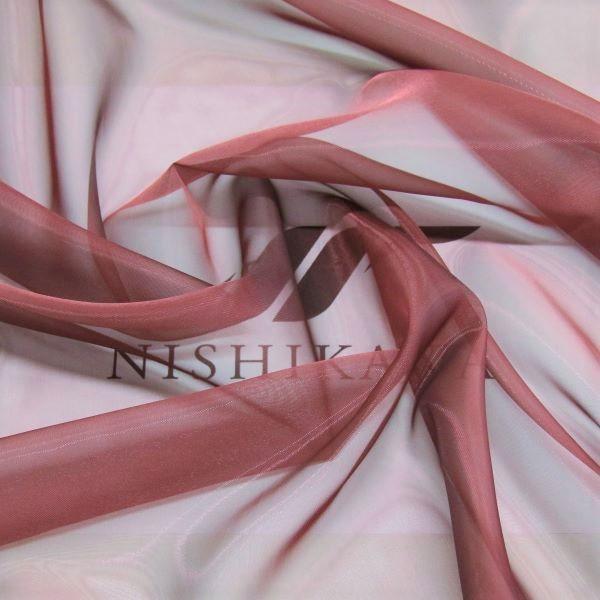 サーブルオーガンジー（MR3490） 色番号81 ワインレッド　オーガンジー 生地　シャンブレー　シ...