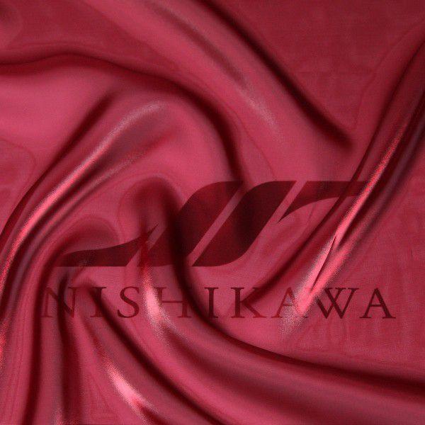 カチオンステンレスサテン (MR4141)　色番号19　ワインレッド　生地　ワンピース、ドレス素材　...