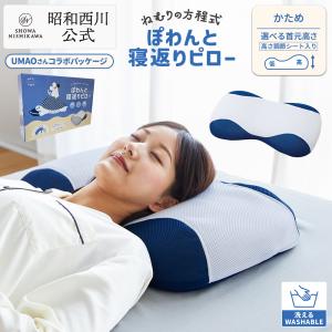枕 まくら かため 昭和西川『ねむりの方程式』 ぽわんと寝返りピロー 高さ調整シート 寝返りスムーズ 快眠 安眠 横向き寝 通気性 約63×43cm NH01