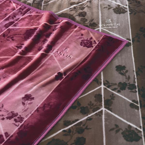 毛布 シングル 140×200cm 日本製 アクリル毛布（毛羽部分）ラヴィサン  LANVIN CO...
