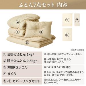 布団セット シングル 7点 カバー付 昭和西川...の詳細画像2