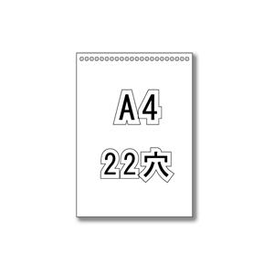 白紙元帳 穴あき用紙 A4 22穴 2500枚入PW