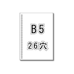 白紙元帳 穴あき用紙 B5 26穴 2500枚入サンエース