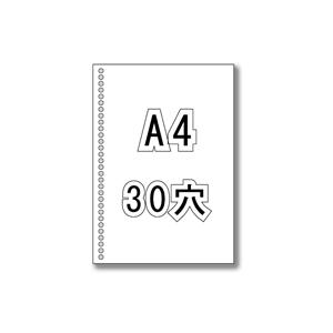白紙元帳 穴あき用紙 A4 30穴 2500枚サンエース
