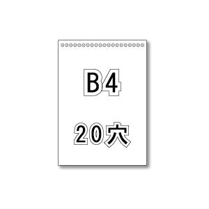 白紙元帳 穴あき用紙 B4 20穴 2500枚入サンエース