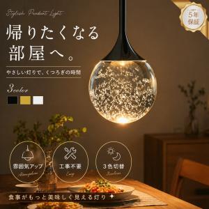 ペンダントライト LED 北欧 ガラス 透明 丸型 6畳 8畳 ダクトレール用 1灯 調光 リビング 玄関 トイレ 食卓 キッチン ダイニング 寝室 和風 和室 天井 おしゃれ