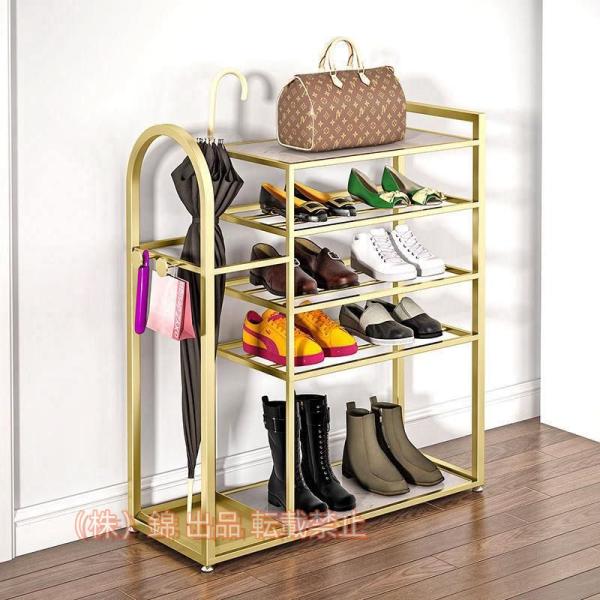 下駄箱 傘の鉄の彫刻のラック傘のスタンドの北欧の創造的な靴の棚の貯蔵オーガナイザーホームベッドルーム...