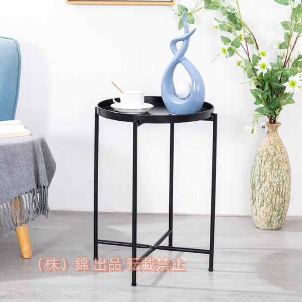 サイドテーブルソファサイドテーブル荷物置き台錦折りたたみ式スモールサイドテーブル屋外＆屋内コーヒーテ...