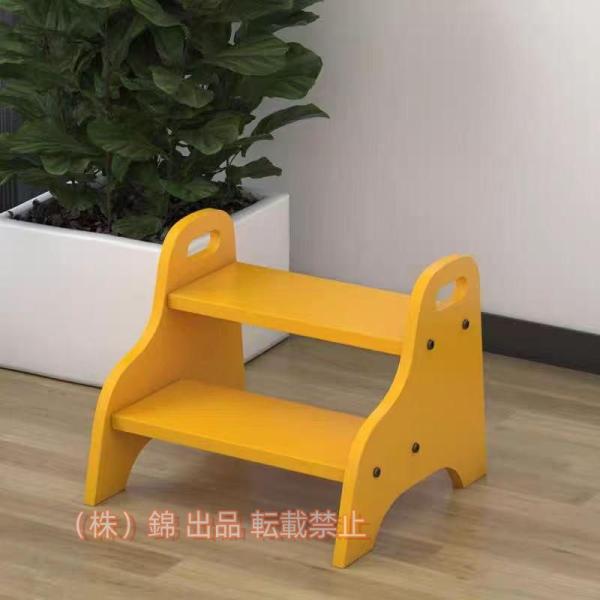 2段踏み台ステップ台竹製子ども子供手洗い脚立木目飾り棚プランター台大人キッズ洗面所トイレ株式会社錦玄...