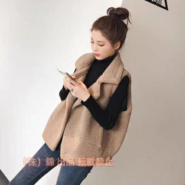 レディース ジャケット ボアベスト アウター チョッキ ファー フリースベスト ジレ 前開き もこも...