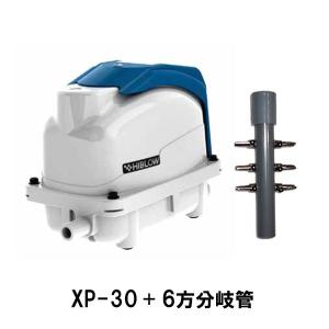 テクノ高槻 エアーポンプ XP-30＋6方分岐管 　送料無料 但、一部地域除 代引/同梱不可｜nishikigoiootani