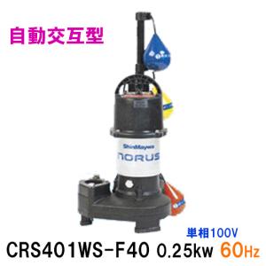 新明和工業 水中ポンプ CRS401WS-F40 0.25KW 単相100V 60Hz 自動交互型 送料無料 但、一部地域除｜nishikigoiootani