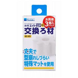 ▽水作 エイトコア ミニ 交換ろ材 3個入 EC-02 ×5個  送料無料 但、一部地域除 2点目より700円引｜nishikigoiootani