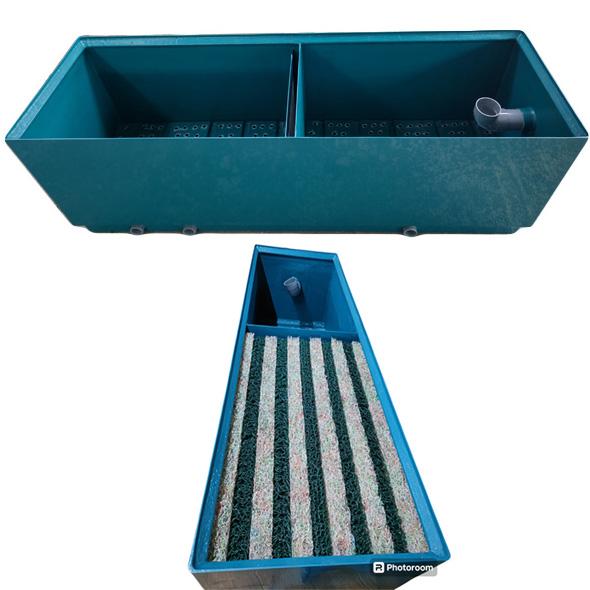 ☆ライフ 商事 FRP製生物濾過槽 3-2型 2槽式 本体＋濾材 ビニロック マットろ材1式 送料無...