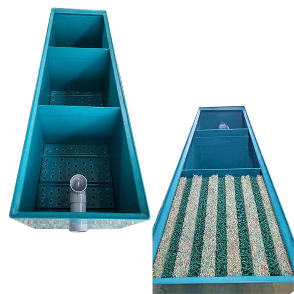 ☆ライフ 商事 FRP製生物濾過槽 3-3型 3槽式 本体＋濾材 ビニロック マットろ材1式 送料無...