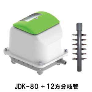 大晃 ダイアフラムブロワ JDK-80＋12方分岐管 　送料無料 但、一部地域除 代引/同梱不可｜nishikigoiootani