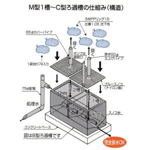 テクノ販売スノコ付frp濾過槽ガラス水槽c型2槽スノコ付濾材付７ｌ ２７袋 １８９l Frp濾過槽 代引不可同梱不可送料別途見積 Frpc2 株式会社大谷錦鯉店