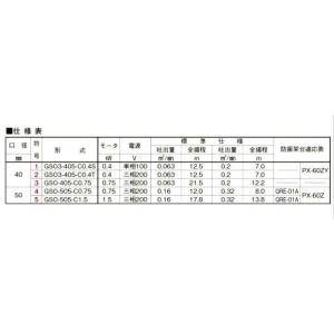 ☆川本 自吸式うず巻ポンプ GSO3-405-...の詳細画像2